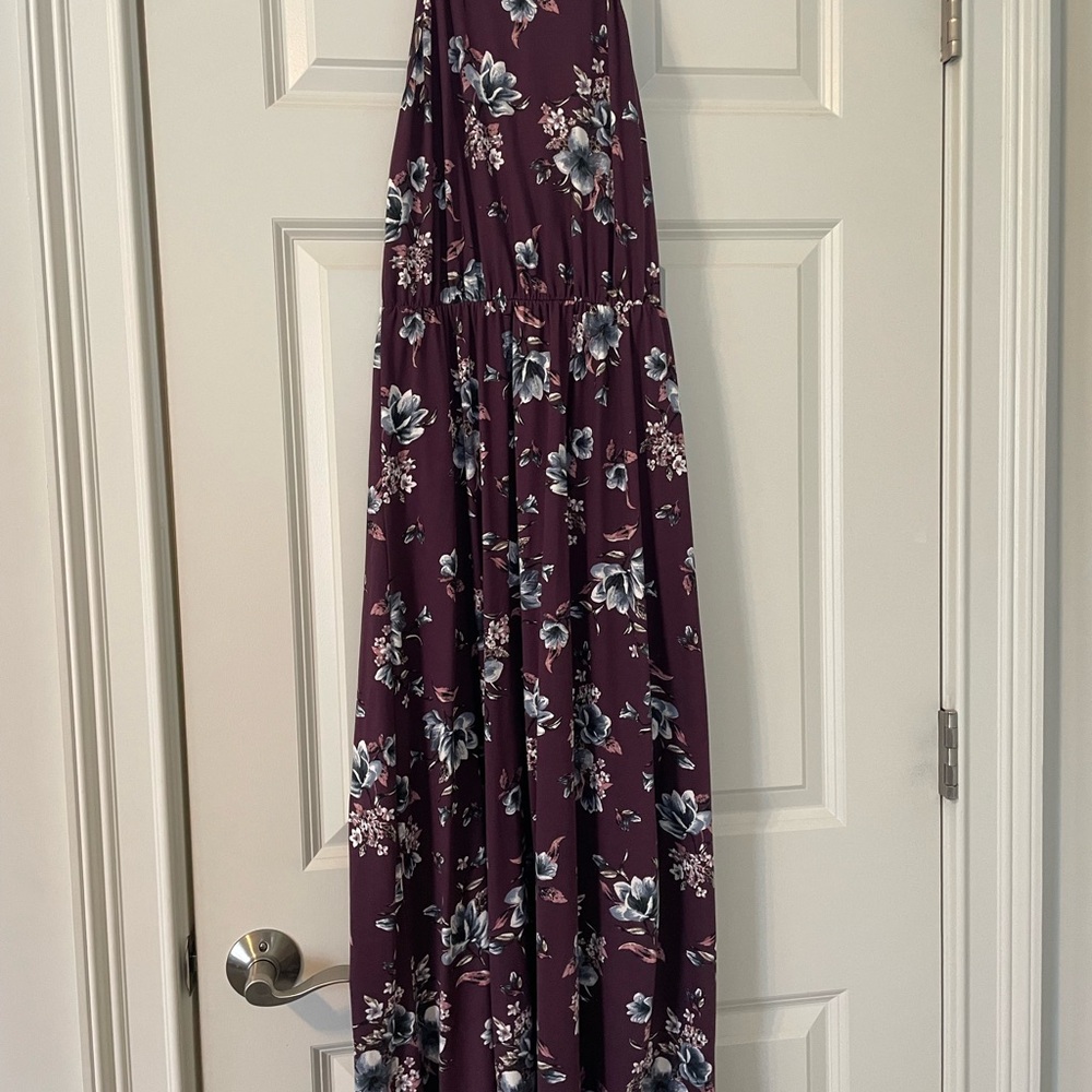 Floral Maxi Dress in Purple